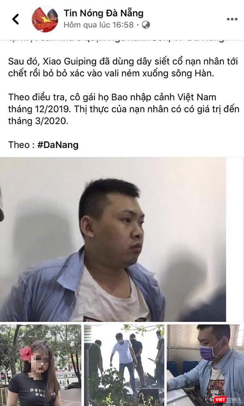 Trang tin đăng sai sự thật về nạn nhân gây bất bình tròn dư luận (Ảnh chụp màn hình do PA83 cung cấp) Trang tin đăng sai sự thật về nạn nhân gây bất bình tròn dư luận (Ảnh chụp màn hình do PA83 cung cấp)