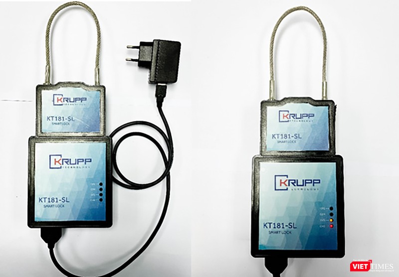 Seal điện tử định vị GPS được sử dụng trong niêm phong hàng hóa tại Cảng Đà Nẵng (ảnh dngcustoms.gov.vn)