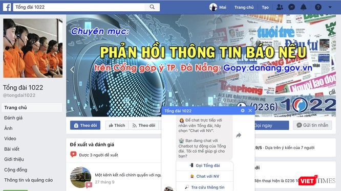 Ứng dụng Chatbot trong cung cấp thông tin dịch vụ công trên địa bàn TP Đà Nẵng.