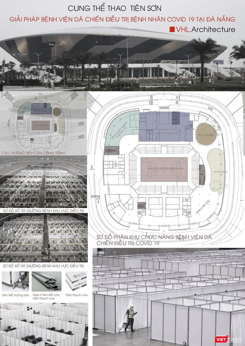 Sau khi hoàn thành, bệnh viện dã chiến sẽ có sức chứa khoảng 1.000 bệnh nhân