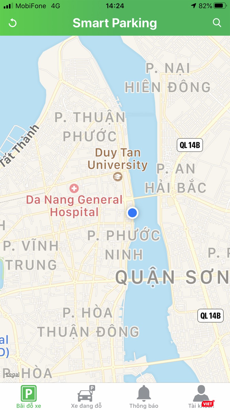 Ứng dụng Smart Parking trên di động đã dừng hoạt động Ứng dụng Smart Parking trên di động đã dừng hoạt động