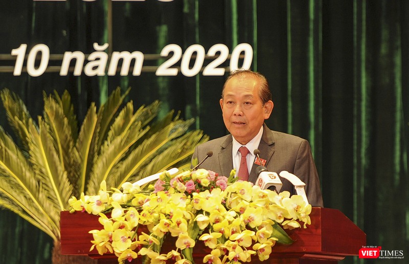 Ông Trương Hòa Bình - Ủy viên Bộ Chính trị, Phó Thủ tướng Thường trực Chính phủ - phát biểu chỉ đạo tại Đại hội Đảng bộ TP Đà Nẵng khoá XXII Ông Trương Hòa Bình - Ủy viên Bộ Chính trị, Phó Thủ tướng Thường trực Chính phủ - phát biểu chỉ đạo tại Đại hội Đảng bộ TP Đà Nẵng khoá XXII