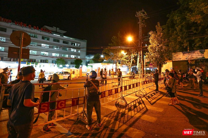 Quang cảnh khu vực cụm các Bệnh viện Đà Nẵng, Bệnh viện C, Bệnh viện Chấn thương chỉnh hình Đà Nẵng trong thời điểm phong toả dịch COVID-19