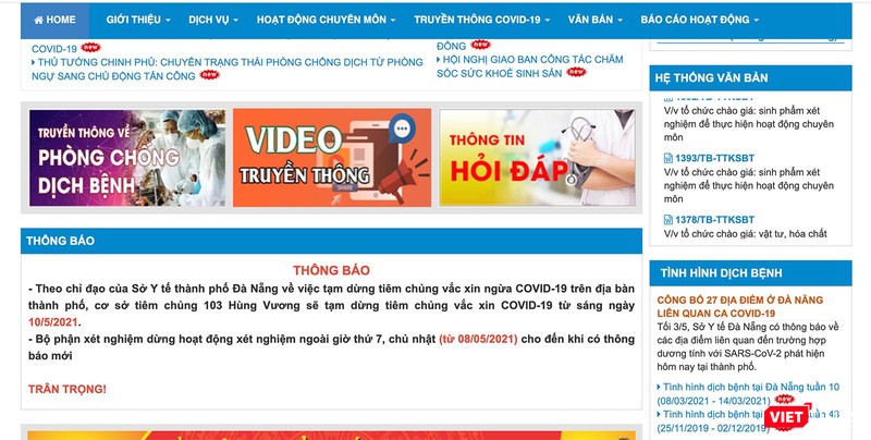 Thông báo dừng tiêm vắc xin COCID-19 trên địa bàn TP Đà Nẵng của CDC Đà Nẵng Thông báo dừng tiêm vắc xin COCID-19 trên địa bàn TP Đà Nẵng của CDC Đà Nẵng