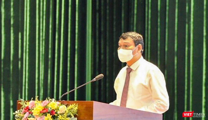 Ông Hồ Kỳ Minh – Phó Chủ tịch UBND TP Đà Nẵng phát biểu tại hội nghị Đối thoại với doanh nghiệp diễn ra ngày 24/9