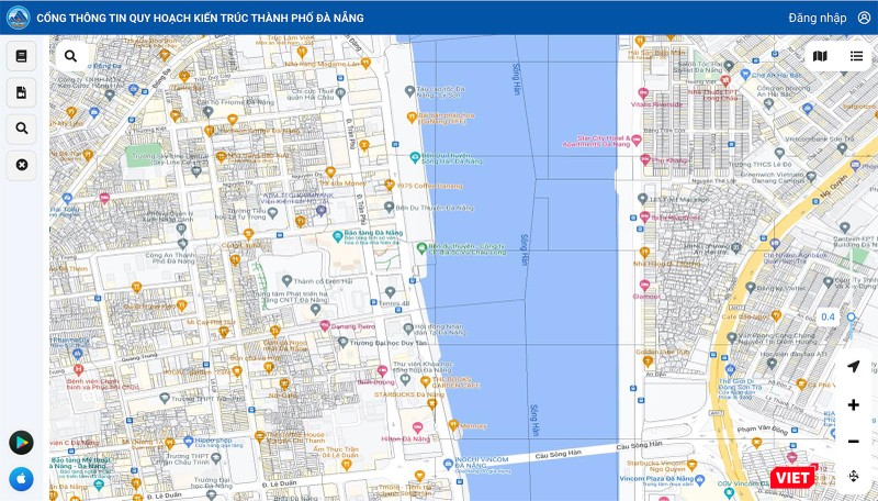 Tất cả các thông tin về quy hoạch xây dựng đối với công trình xây dựng được tích hợp trên ứng dụng