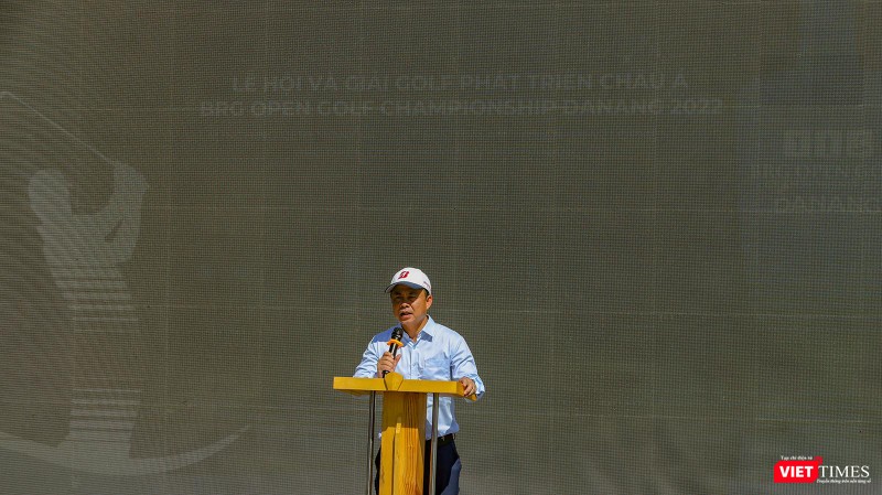 Ông Nguyễn Xuân Bình - Phó Giám đốc Sở Du lịch TP Đà Nẵng, Phó Trưởng ban thường trực Ban tổ chức Lễ hội du lịch Golf Đà Nẵng 2022 phát biểu khai mạc