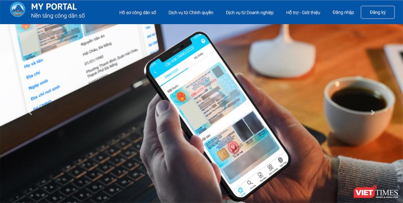Giao diện nền tảng Công dân số Đà Nẵng – My Portal