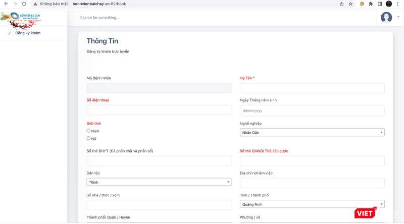 Người bệnh có thể khai báo thông tin và đặt lịch khám Người bệnh có thể khai báo thông tin và đặt lịch khám