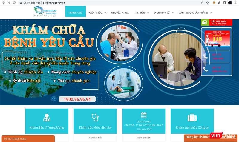 Trang web của Bệnh viện Bãi Cháy (Quảng Ninh) Trang web của Bệnh viện Bãi Cháy (Quảng Ninh)