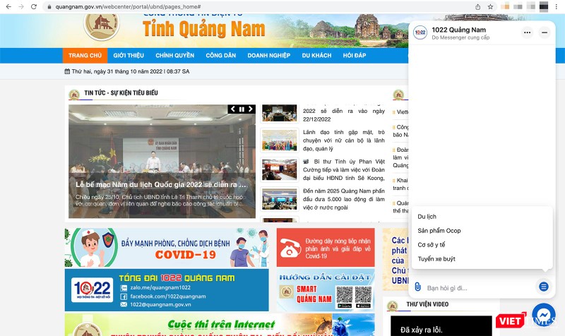 Gợi ý của Chatbot 1022 cho các lĩnh vực mà người dân quan tâm Gợi ý của Chatbot 1022 cho các lĩnh vực mà người dân quan tâm