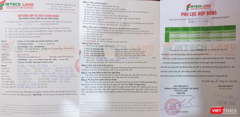 Hợp đồng và phụ lục hợp đồng giữa các nhà đầu tư với FintechLand Hợp đồng và phụ lục hợp đồng giữa các nhà đầu tư với FintechLand