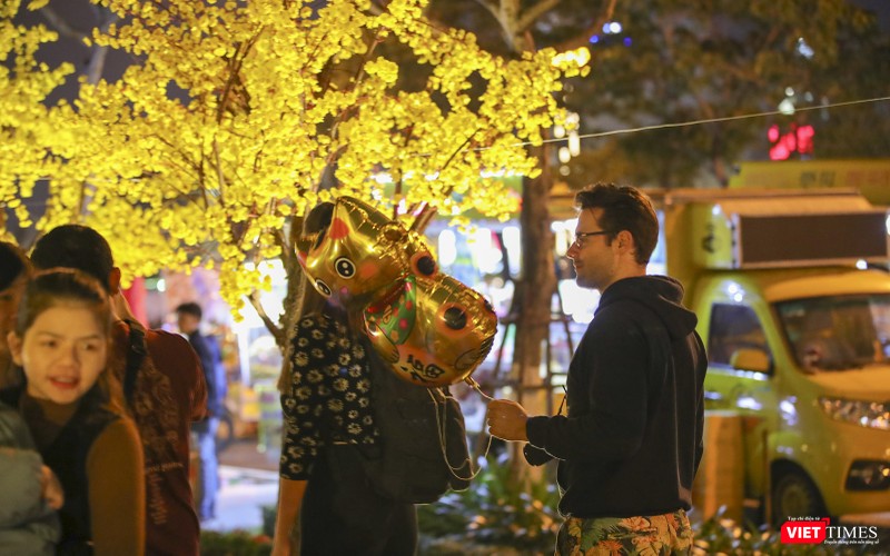 Du khách nước ngoài cũng đi du xuân