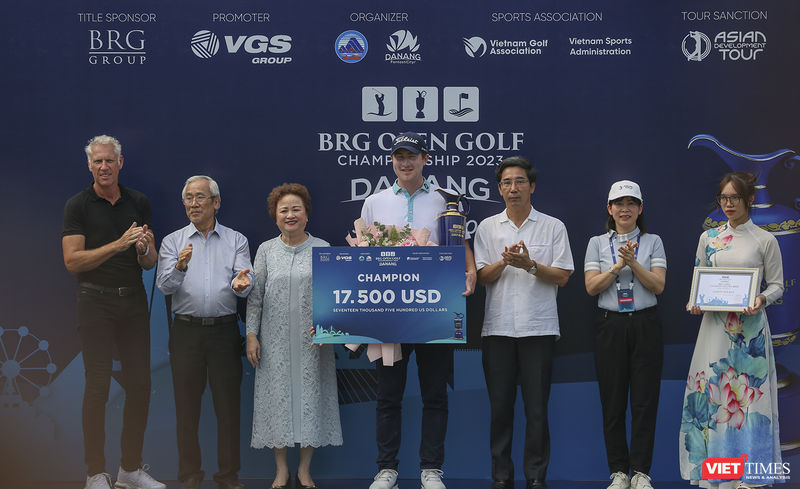 Nhà vô địch Giải đấu BRG Open Golf Championship Danang 2023 là golfer Aaron Wilkin (quốc tịch Úc) với thành tích -10 gậy