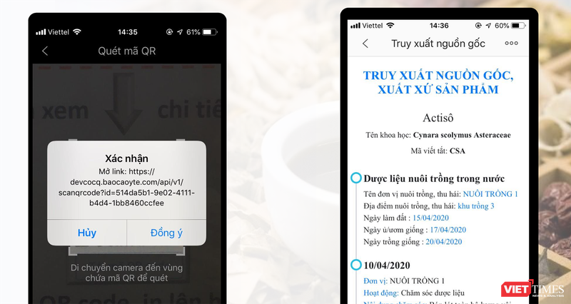 Ứng dụng truy xuất nguồn gốc sản phẩm, dược liệu do Bộ Y tế xây dựng
