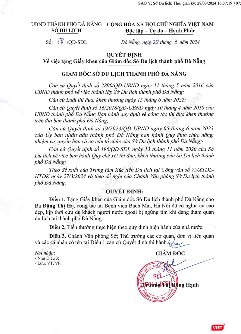 Quyết định tặng giấy khen của Giám đốc Sở Du lịch TP Đà Nẵng cho điều dưỡng Đặng Thị Hạ vt_dieu duong 2.png