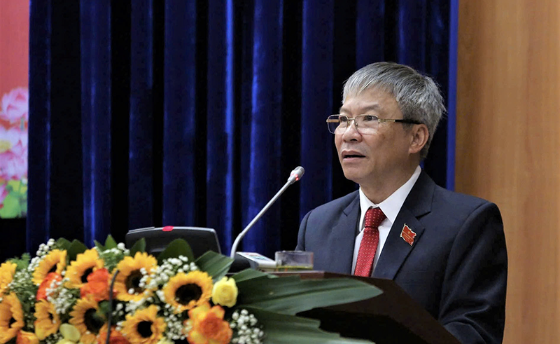 Ông Nguyễn Đức Dũng phát biểu nhận chức Chủ tịch HĐND tỉnh Quảng Nam giam doc cong an 1.png
