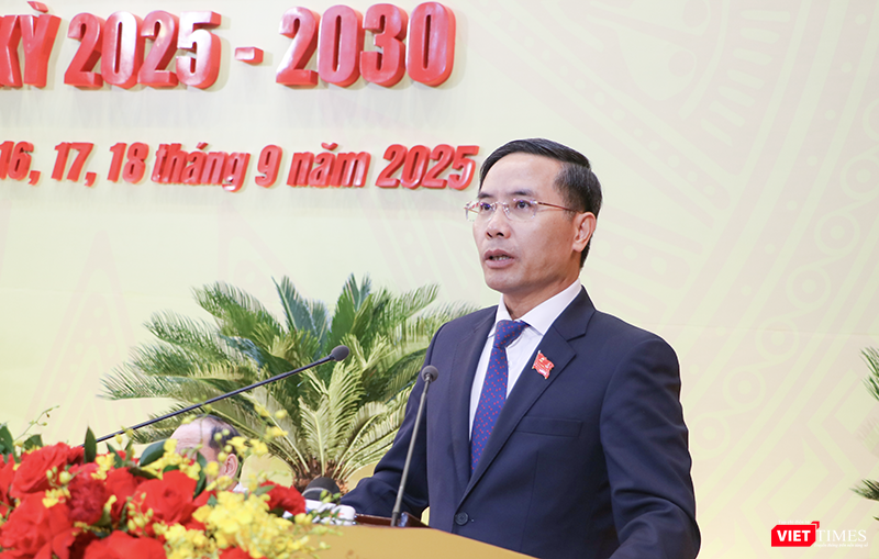 Ông Phạm Đức Ấn, Phó Bí thư Thành uỷ Đà Nẵng, Chủ tịch UBND TP Đà Nẵng phát biểu tại phiên trù bị. vt_dai hoi 1.png