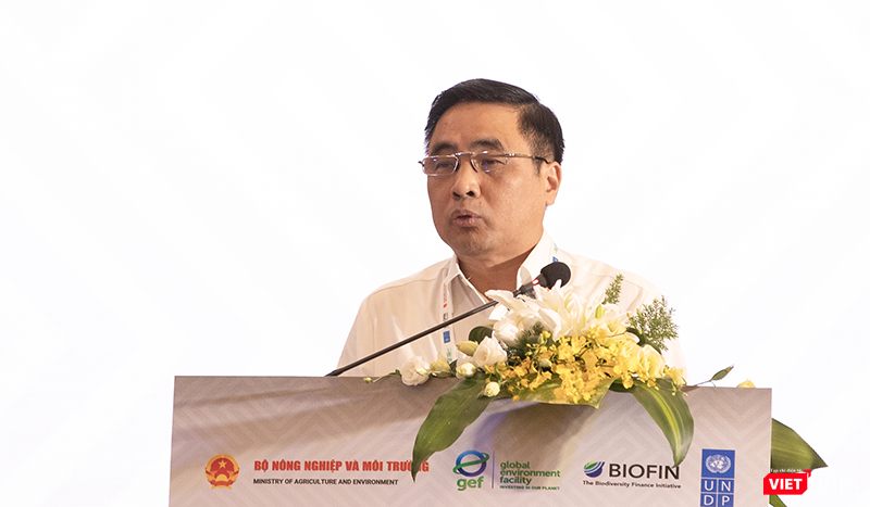 Ông Nguyễn Quốc Trị, Thứ trưởng Bộ Nông nghiệp và Môi trường Việt Nam phát biểu tại hội nghị. vt_da dang sinh hoc 2.png