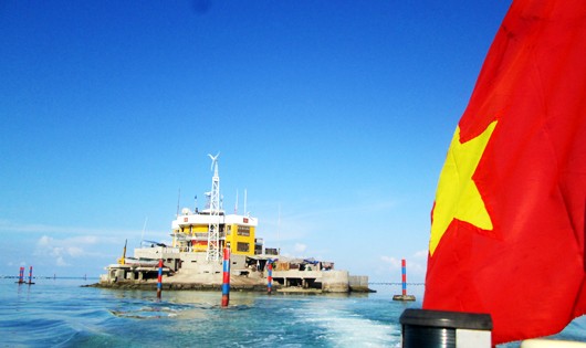 Đảo Cô Lin của Việt Nam hiện nay, đối diện đảo Gạc Ma. Ảnh: GVT.