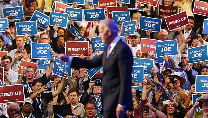 Đại hội Toàn quốc của Đảng Dân chủ. Ảnh: AP