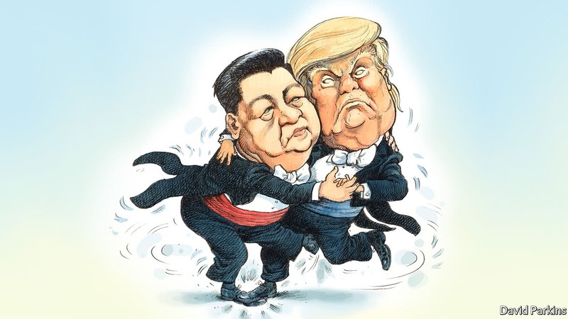 Cuộc đấu giữa "Nước Mỹ trên hết" của ông Trump và "Giấc mơ Trung Hoa" của Tập Cận Bình. Ảnh: The Economist Cuộc đấu giữa "Nước Mỹ trên hết" của ông Trump và "Giấc mơ Trung Hoa" của Tập Cận Bình. Ảnh: The Economist
