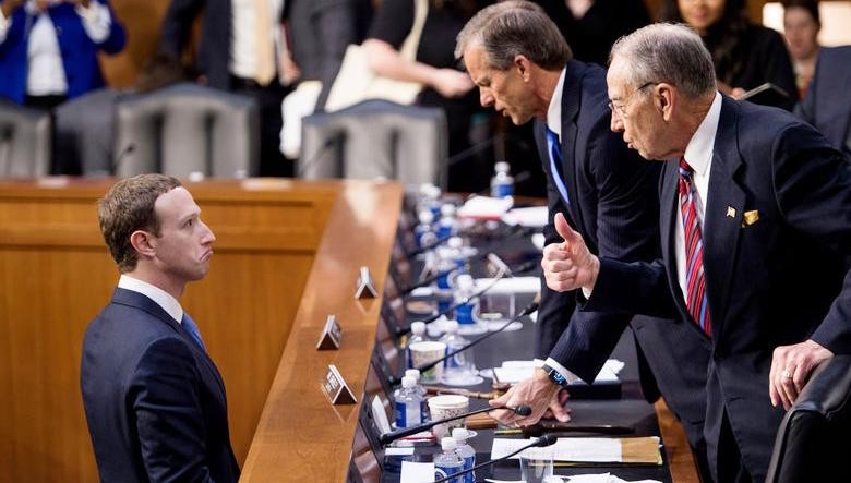 Các thượng nghị sĩ phản ứng gay gắt với CEO của Facebook Mark Zuckerberg trong phiên điều trần. Ảnh: Getty Các thượng nghị sĩ phản ứng gay gắt với CEO của Facebook Mark Zuckerberg trong phiên điều trần. Ảnh: Getty