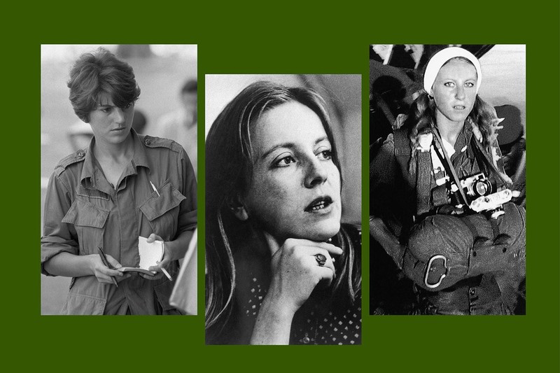 Bộ ba nữ phóng viên chiến trường huyền thoại trong chiến tranh Việt Nam: Kate Webb, Francis FitzGerald, Catherine Leroy (từ trái qua). Ảnh: Getty