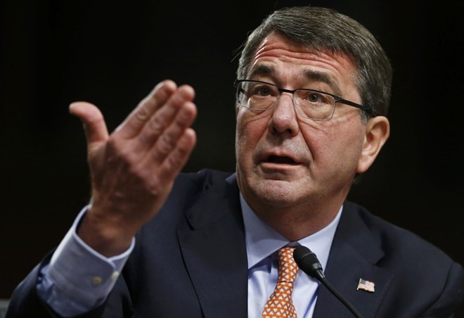 Bộ trưởng Quốc phòng Mỹ Ash Carter.