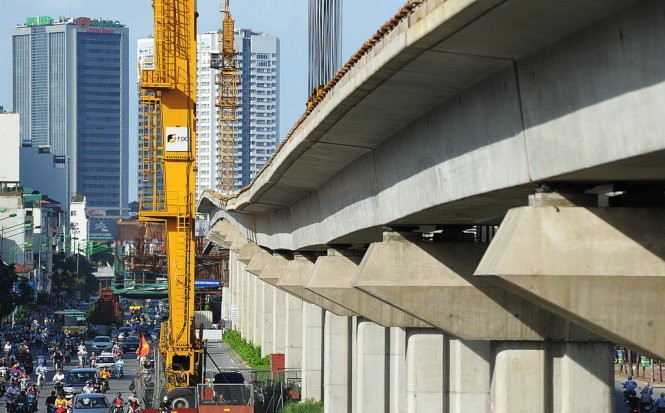 Đường sắt Cát Linh - Hà Đông được thiết kế uốn lượn để tối ưu hóa trong vận hành và khai thác đoàn tàu - Ảnh: Nguyễn Khánh