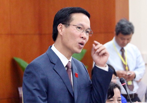 Phó bí thư thường trực thành ủy TP HCM nhiệm kỳ 2015-2020 trả lời báo chí. Ảnh: Trung Sơn Phó bí thư thường trực thành ủy TP HCM nhiệm kỳ 2015-2020 trả lời báo chí. Ảnh: Trung Sơn