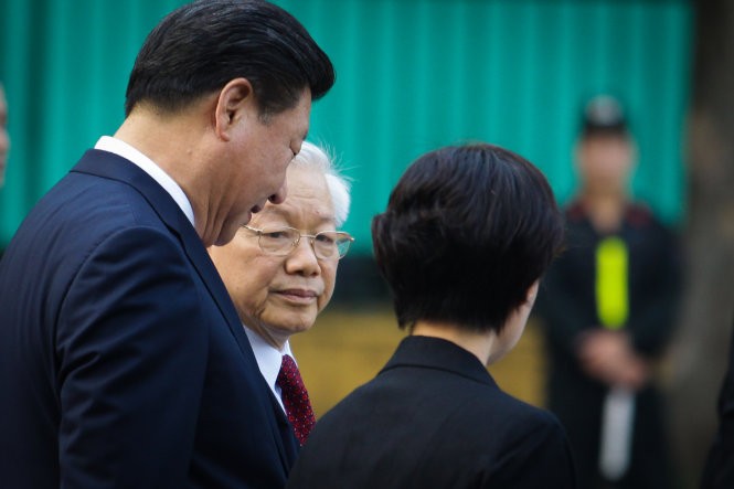 Sau khi Hội đàm giữa Tổng bí thư Nguyễn Phú Trọng và Tổng bí thư, Chủ tịch Trung Quốc Tập Cận Bình kết thúc, hai bên sẽ ký kết một số văn kiện hợp tác, cuối buổi chiều Tổng bí thư, Chủ tịch Trung Quốc Tập Cận Bình sẽ hội kiến với Thủ tướng chính phủ Nguyễn Tấn Dũng - Ảnh: Nguyễn Khánh