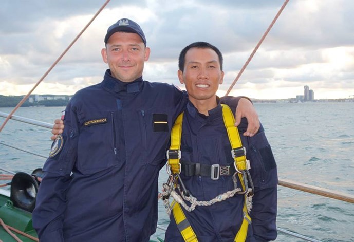 Tàu buồm huấn luyện đầu tiên của Hải quân Việt Nam rẽ sóng tại Ba Lan ảnh 4 Tàu buồm huấn luyện đầu tiên của Hải quân Việt Nam rẽ sóng tại Ba Lan ảnh 4