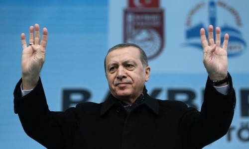 Tổng thống Thổ Nhĩ Kỳ Recep Tayyip Erdogan. Ảnh: AP