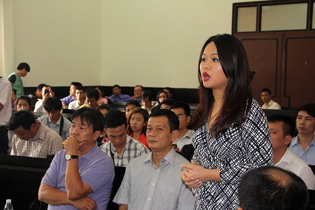 Bà Trần Ngọc Bích nói - Ảnh: Thanh Tú