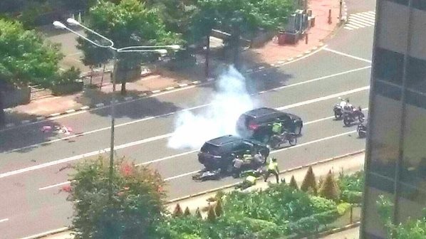 Hiện trường vụ nổ - Ảnh: Twitter của Niti Central