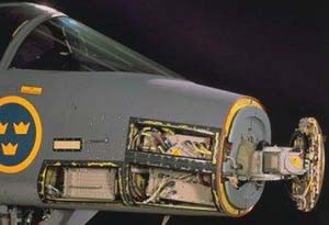 Radar tầm xa Ericsson PS-05/A được lắp ở mũi máy bay