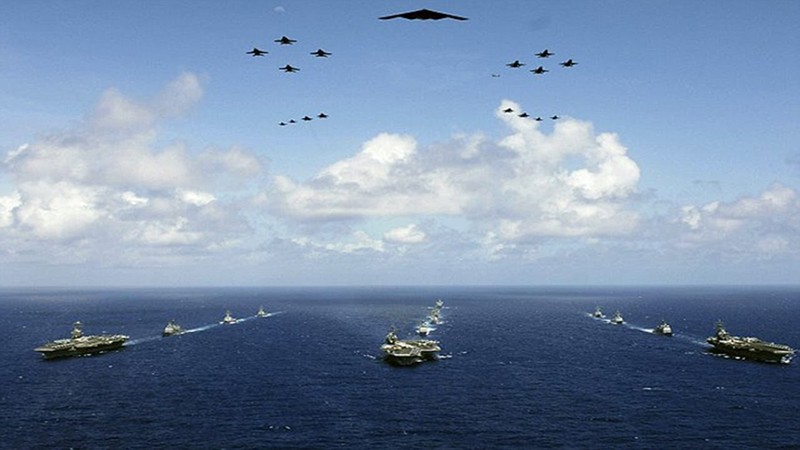 Cụm tác chiến tàu sân bay Mỹ tập trận RIMPAC vơi hải quân các nước