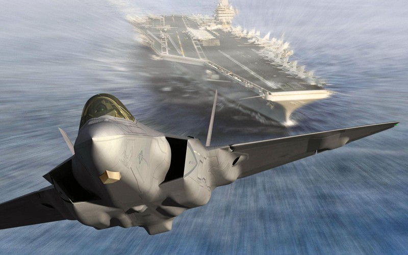Chiến đấu cơ F-35 cất cánh từ tàu sân bay Mỹ