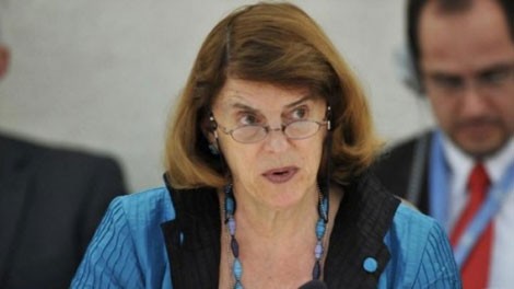 Bà Mary McGowan Davis, Chủ tịch Ủy ban điều tra của UNHRC.