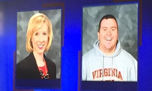 Alison Parker và người quay phim Adam Ward. Ảnh: WDBJ