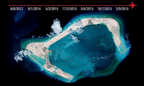 Trung Quốc xây trái phép các đường băng ở Trường Sa như thế nào (chi tiết). Đồ họa:Tiến Thành Trung Quốc xây trái phép các đường băng ở Trường Sa như thế nào (chi tiết). Đồ họa:Tiến Thành