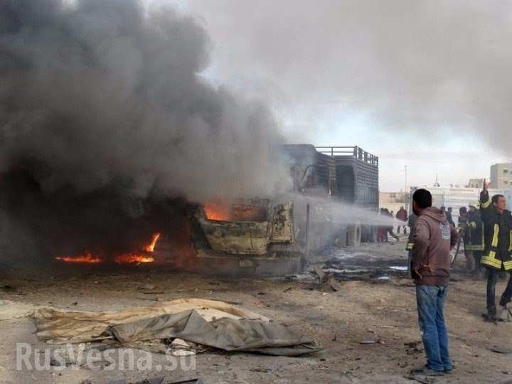 Máy bay lạ tấn công đoàn xe “nhân đạo” Thổ Nhĩ Kỳ ở biên giới Syria