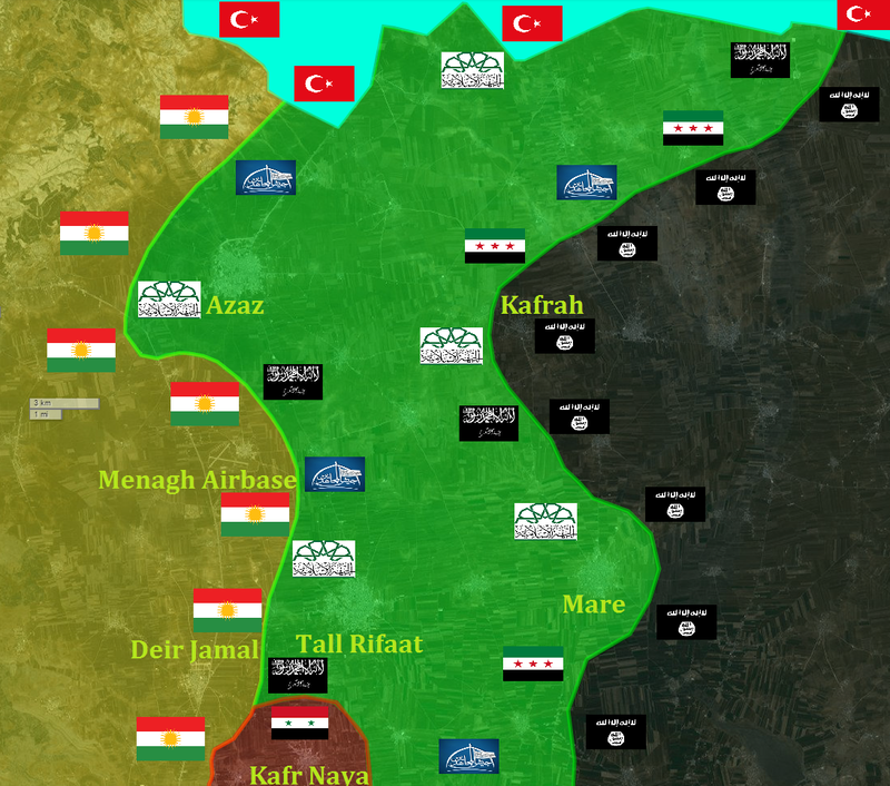 Lực lượng dân quân người Kurd bao vây thành phố Azaz ở Bắc Aleppo