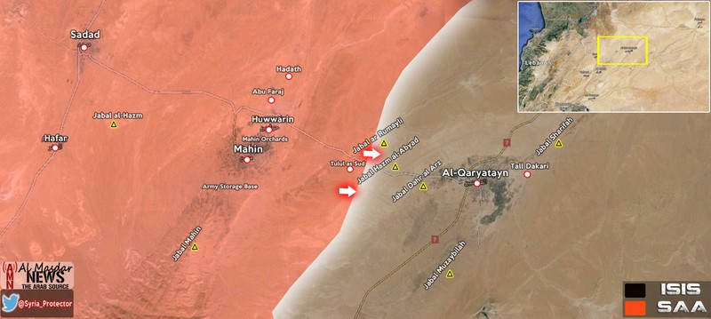 Quân đội Syria đánh chiếm nhiều ngọn đồi xung quanh thành phố Quraytayn tỉnh Homs