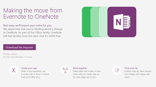 Công cụ nhập dữ liệu Evernote vào OneNote hiện được cung cấp miễn phí. Công cụ nhập dữ liệu Evernote vào OneNote hiện được cung cấp miễn phí.
