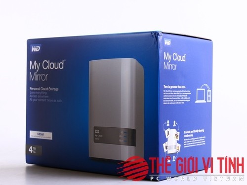 Trọn bộ sản phẩm WD My Cloud Mirror được đóng gói khá sang chảnh.