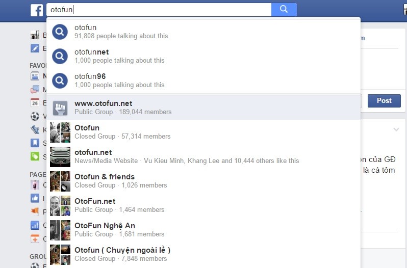 Đến hơn 11h sáng nay, group www.otofun.net đã có thể tìm thấy và truy cập trở lại. (Ảnh chụp màn hình).