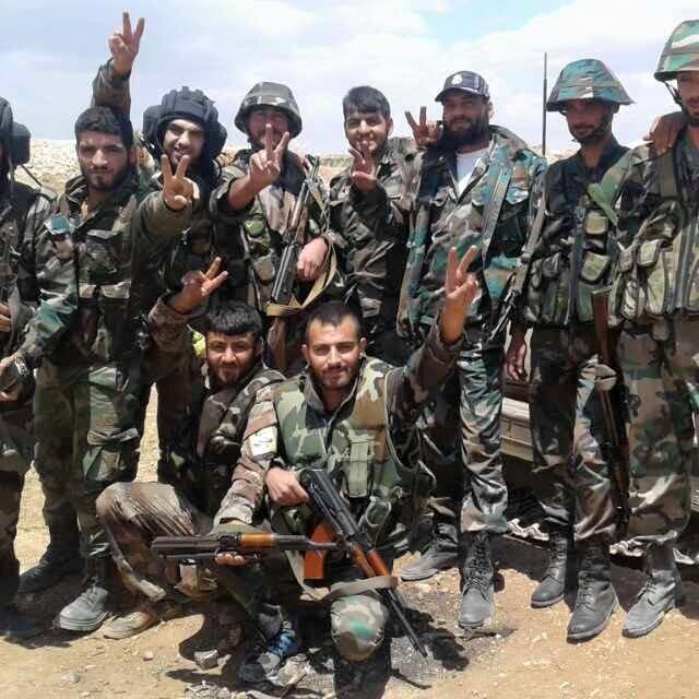 Các binh sĩ thuộc sư đoàn 11 quân đội Syria