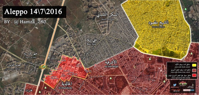 Bản đồ chiến sự khu vực Al-Layramoun thành phố Aleppo